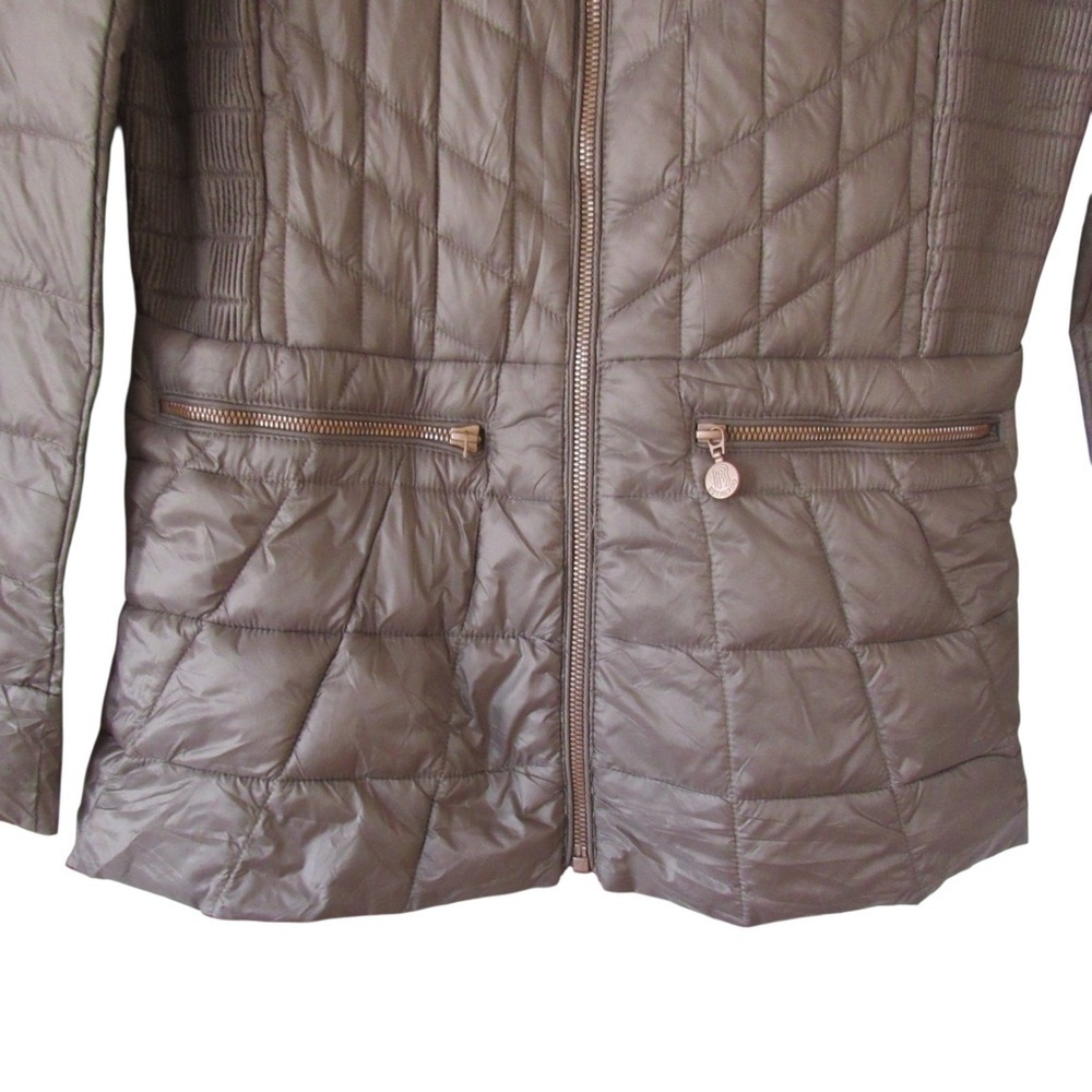 Bernardo Quilted Puffer Coat Jacket Small Primaloft Down Mock Neck FLAW - Picture 7 of 12
